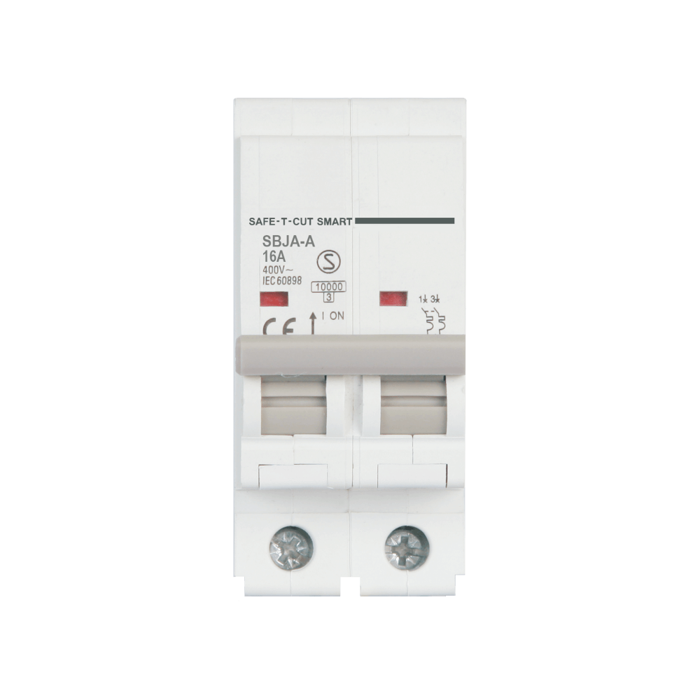 เซอร์กิตเบรกเกอร์ 16 แอมป์ 2 โพล 10KA เซฟ-ที-คัท สมาร์ท รุ่น US สีขาว